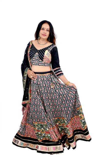 Full work black chaniya choli