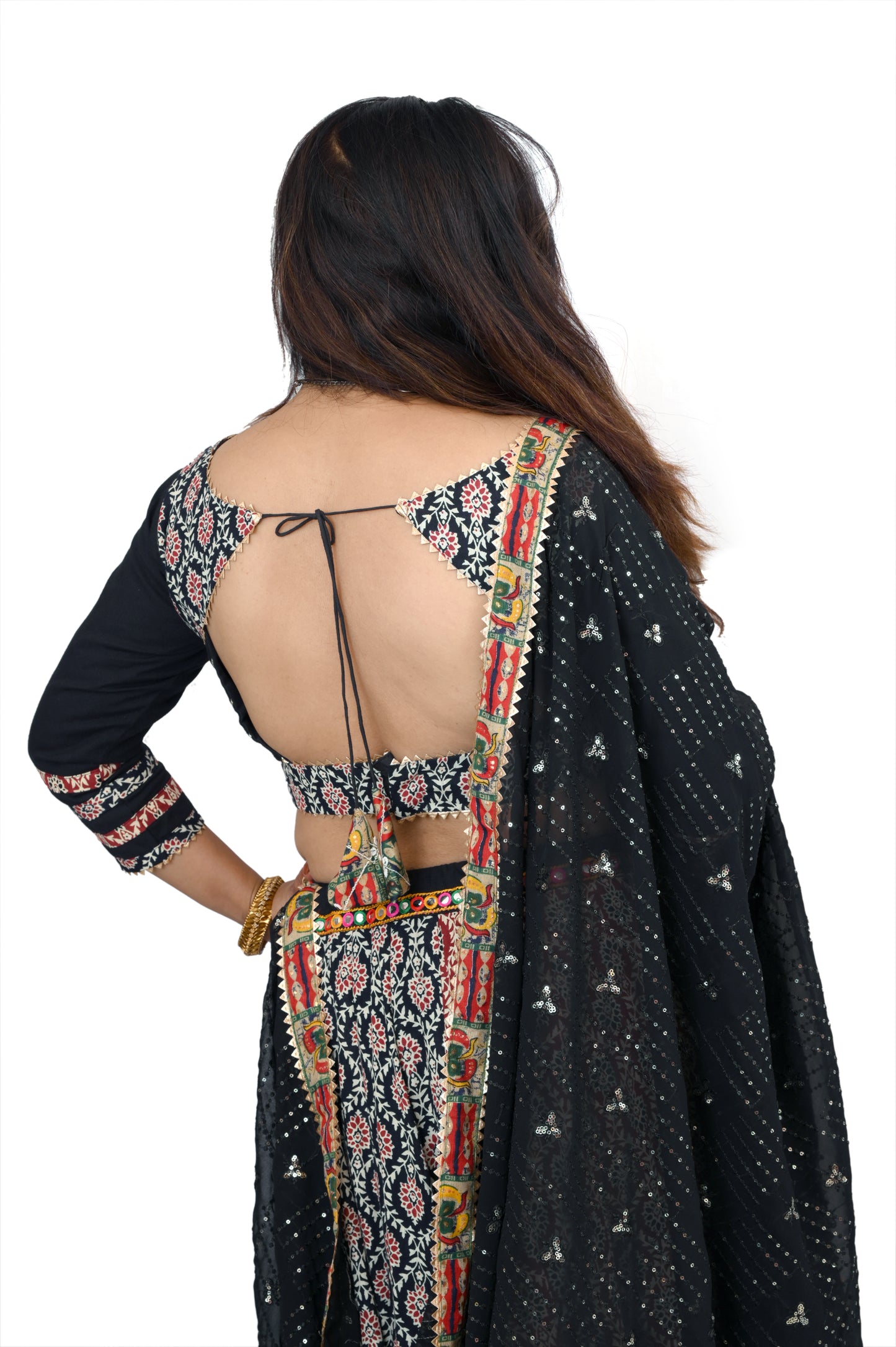 Full work black chaniya choli