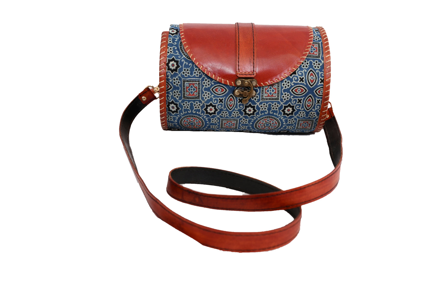 Dholak Bag (blue mix print)