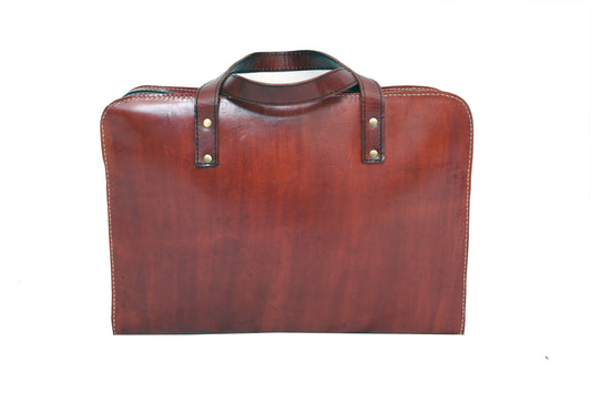 Handmade pure leather Unisex laptop bag