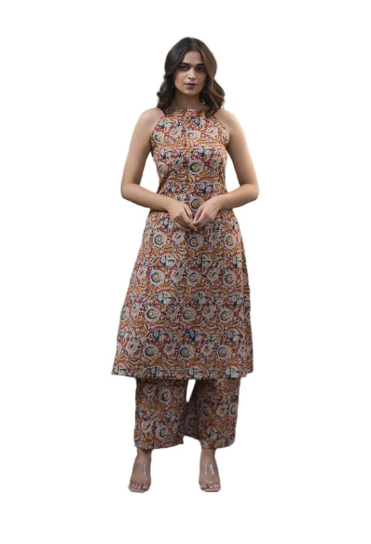 Spaghetti neck two piece kurti pant