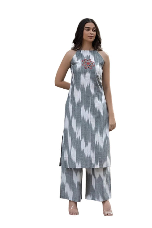 Two piece kurta pant  printed -Spaghetti