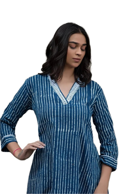 Blue indigo cotton Kurta